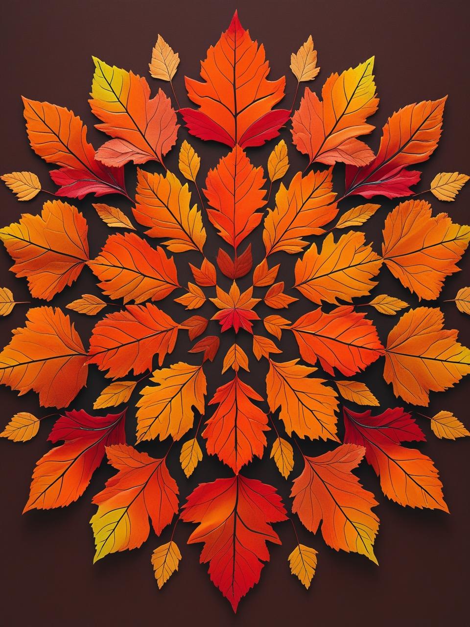 erstelle mir ein herbstliches mandala